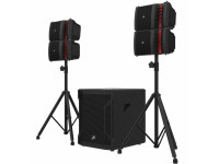 Audibax Pro Seattle 1000 Sistema PA Line Array Bluetooth + Suportes Audibax Pro Seattle 1000 Sistema PA Line Array Bluetooth + Suportes